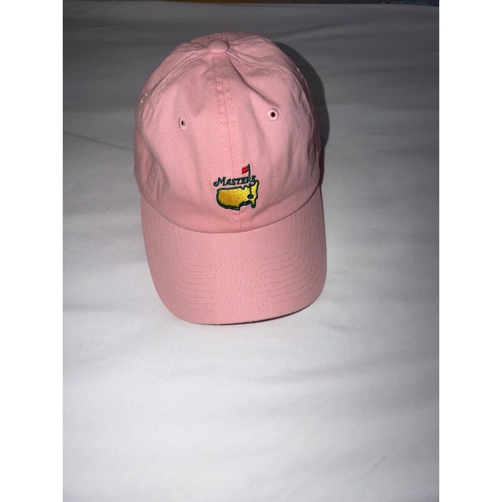 Masters American Needle Pink Golf Hat Adjustable Dad Cap Tournament Logo